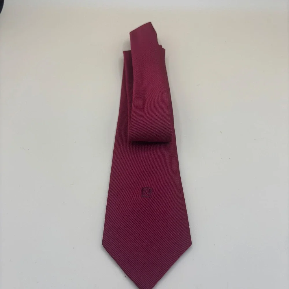 Pierre Cardin Necktie Mens Burgundy Classic Vintage Corporate Old Money Bloke
